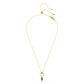 Mesmera pendant, Mixed cuts, Green, Gold-tone plated